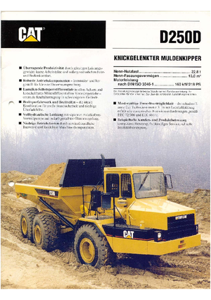 Csuklóvázas dömperek Caterpillar D 250 D