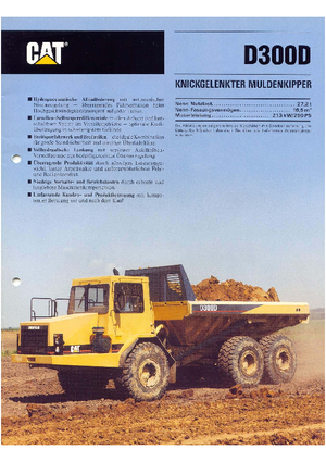 Csuklóvázas dömperek Caterpillar D 300 D