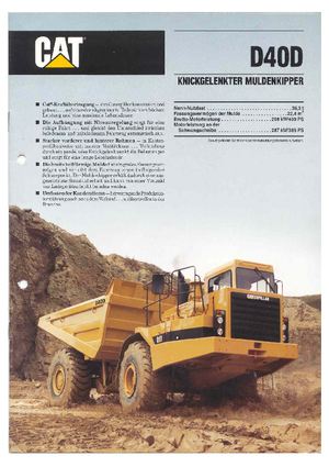 Csuklóvázas dömperek Caterpillar D 40 D
