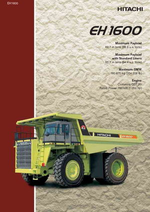 Merevvázas dömperek Hitachi EH 1600