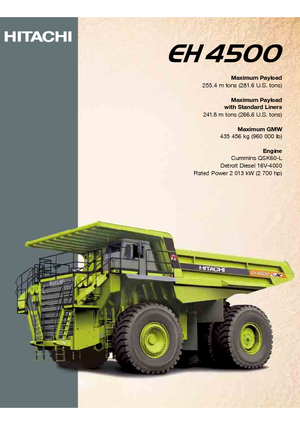 Merevvázas dömperek Hitachi EH 4500