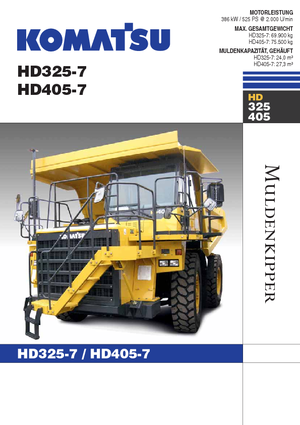 Merevvázas dömperek Komatsu HD405-7