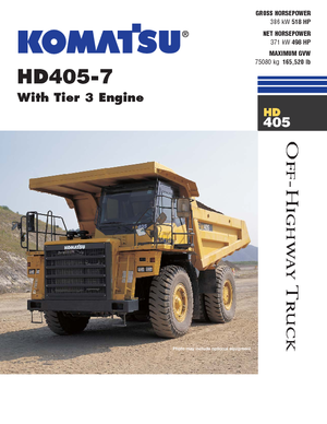 Merevvázas dömperek Komatsu HD405-7
