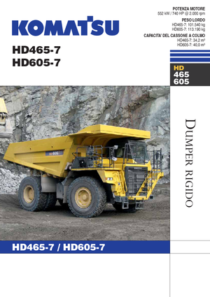 Merevvázas dömperek Komatsu HD465-7