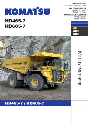 Merevvázas dömperek Komatsu HD605-7 E0