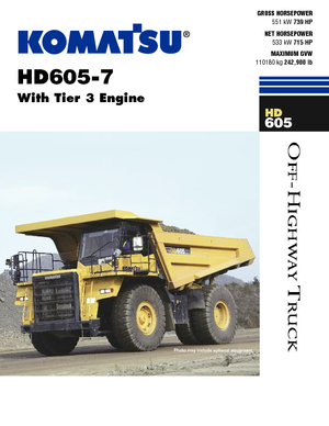 Merevvázas dömperek Komatsu HD605-7 E0