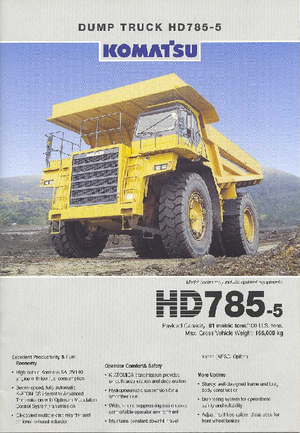 Merevvázas dömperek Komatsu HD785-5