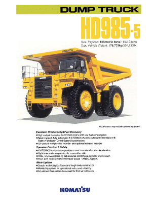 Merevvázas dömperek Komatsu HD985-5
