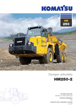 Csuklóvázas dömperek Komatsu HM250-2