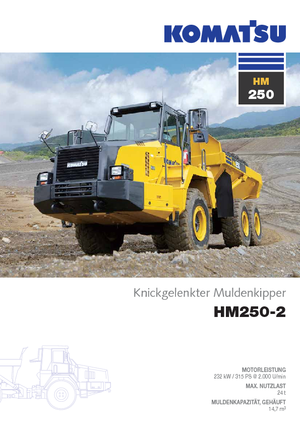 Csuklóvázas dömperek Komatsu HM250-2