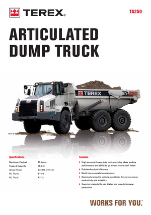 Csuklóvázas dömperek Terex TA 250