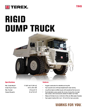 Merevvázas dömperek Terex TR 45