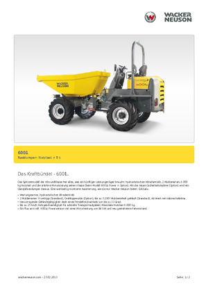 Dömperek Neuson 6001