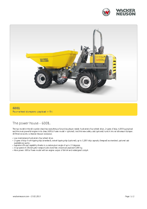 Dömperek Neuson 6001