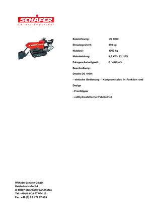 Lánctalpas dömperek SCHÄFER DS 1000