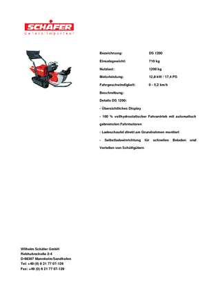 Lánctalpas dömperek SCHÄFER DS 1200