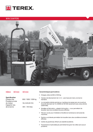 Dömperek Terex HD 1200