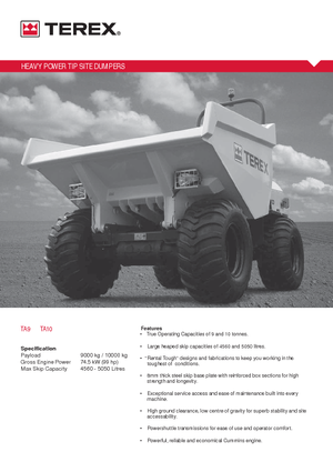 Dömperek Terex TA 9