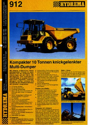 Csuklóvázas dömperek Hydrema 912