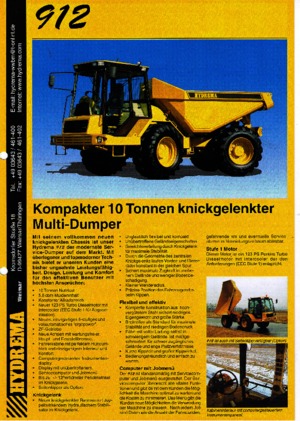 Csuklóvázas dömperek Hydrema 912 Multitip