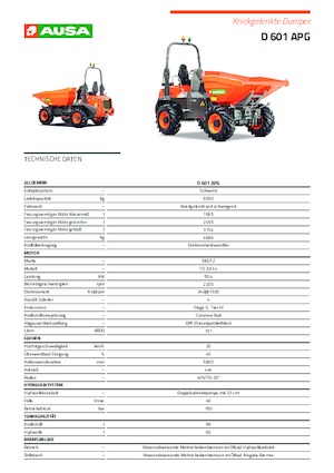 Dömperek Ausa D 601APG 