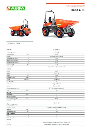 Dömperek Ausa D 601APG 