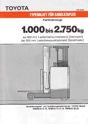 Elektromos targoncák Toyota 5 FBRE 14-48