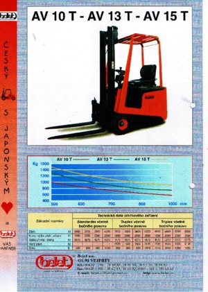 Elektromos targoncák Belet AV 10 T