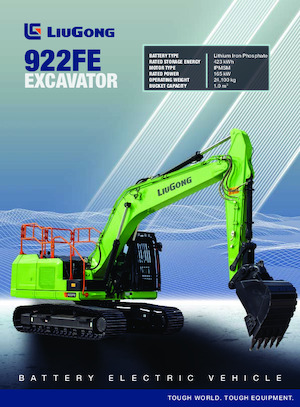 Elektromos lánctalpas kotrók Liugong 922FELL