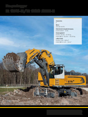 Elektromos lánctalpas kotrók Liebherr R 976-E