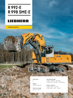 Elektromos lánctalpas kotrók Liebherr R 992-E