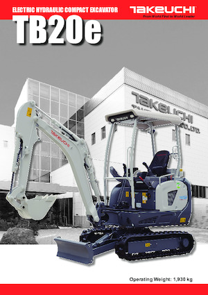 Elektromos lánctalpas kotrók Takeuchi TB 20 e