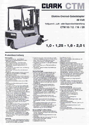 Elektromos targoncák Clark CTM 20 X