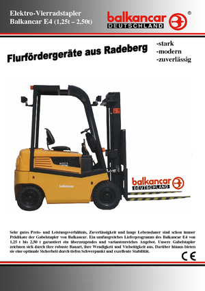 Elektromos targoncák Balkancar E 412 Compact