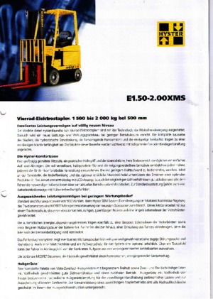 Elektromos targoncák Hyster E 1.75 XM