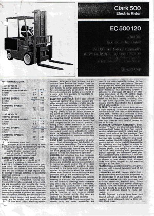 Elektromos targoncák Clark EC 500 120