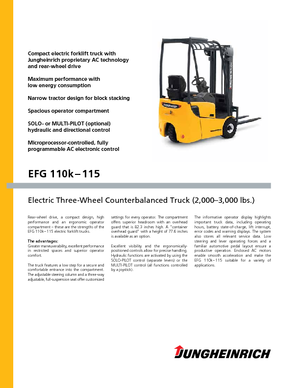 Elektromos targoncák Jungheinrich EFG 113