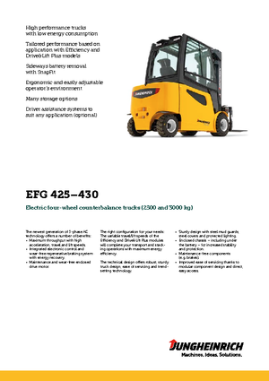 Elektromos targoncák Jungheinrich EFG 430
