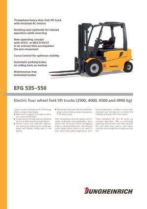Elektromos targoncák Jungheinrich EFG 550