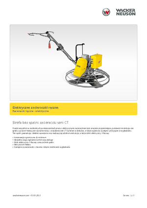 Gyalogkiséretű simítók Wacker Neuson CT 36-400 E