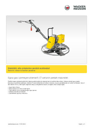 Gyalogkiséretű simítók Wacker Neuson CT 36-400 E