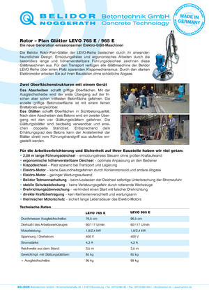 Gyalogkiséretű simítók Belidor-Noggerath Levo 965 E