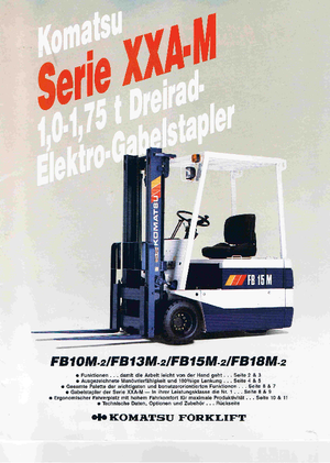 Elektromos targoncák Komatsu FB 15 M 2