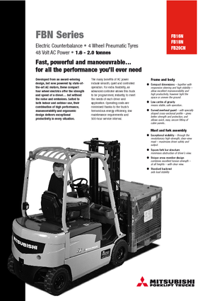 Elektromos targoncák Mitsubishi FB 16 N