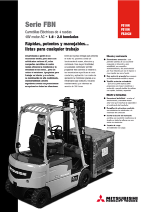 Elektromos targoncák Mitsubishi FB 16 N