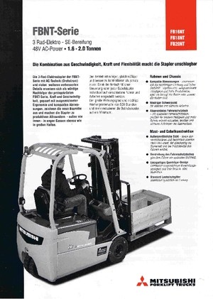 Elektromos targoncák Mitsubishi FB 16 NT ac
