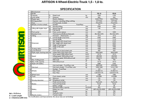 Elektromos targoncák Artison FB 18