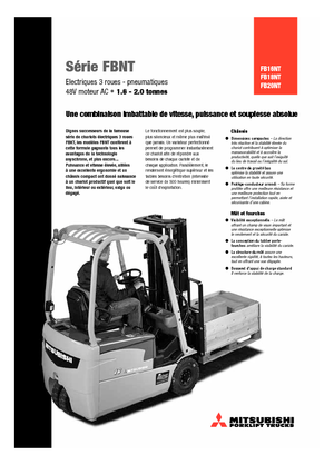 Elektromos targoncák Mitsubishi FB 20 NT ac