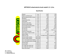 Elektromos targoncák Artison FBT 18