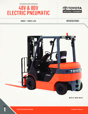 Elektromos targoncák Toyota 8FBH25